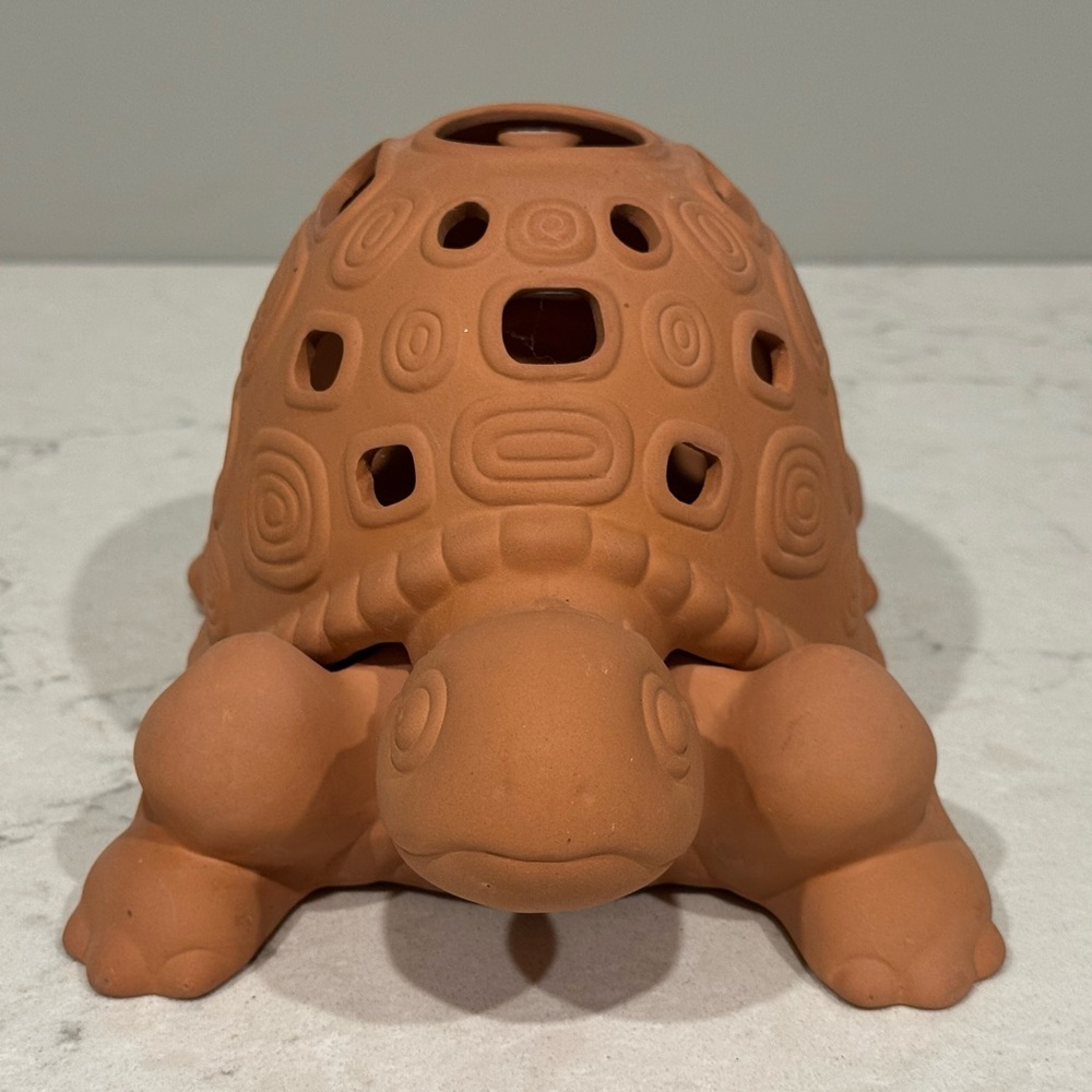 PartyLite Terracotta Turtle Candle Holder